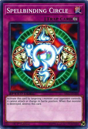 1st Edition, Common, Continuous Trap, Speed Duel: Scars of Battle, Trap Spellbinding Circle [SBSC-EN005] Common - Trading Card World