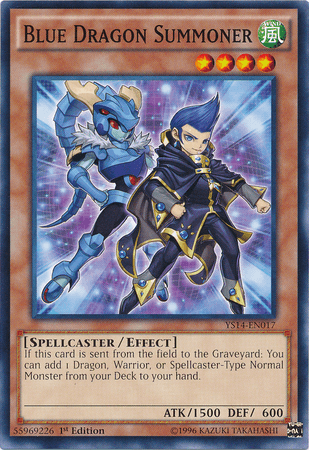 1st Edition, Common, Effect Monster, Spellcaster, Super Starter: Space-Time Showdown, Wind Blue Dragon Summoner [YS14-EN017] Common - Trading Card World