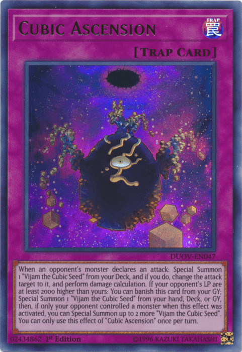 1st Edition, Duel Overload, Normal Trap, Trap, Ultra Rare Cubic Ascension [DUOV-EN047] Ultra Rare - Trading Card World