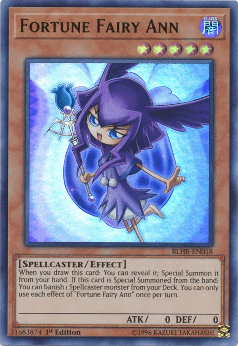 1st Edition, Battles of Legend: Hero's Revenge, Dark, Effect Monster, Spellcaster, Ultra Rare Fortune Fairy Ann [BLHR-EN018] Ultra Rare - Trading Card World