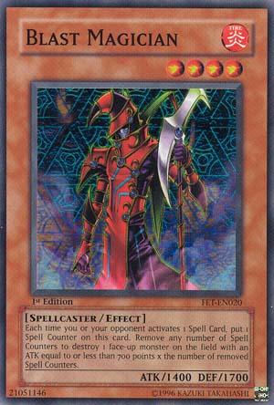 1st Edition, Effect Monster, Fire, Flaming Eternity, Spellcaster, Super Rare, Unlimited Blast Magician [FET-EN020] Super Rare - Trading Card World