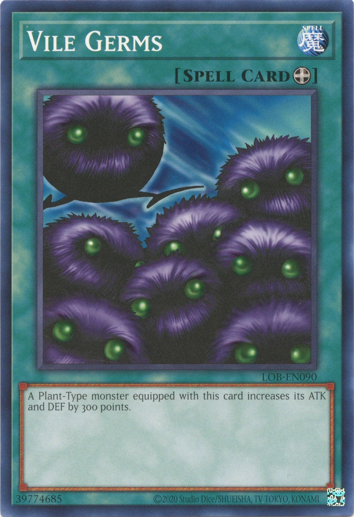Common, Equip Spell, Legend of Blue Eyes White Dragon (25th Anniversary Edition), Spell, Unlimited Vile Germs (25th Anniversary) [LOB-EN090] Common - Trading Card World