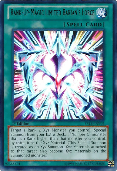 1st Edition, Normal Spell, Spell, Super Starter: V for Victory Power-Up Pack, Ultra Rare, Unlimited Rank-Up-Magic Limited Barian's Force [YS13-ENV02] Ultra Rare - Trading Card World