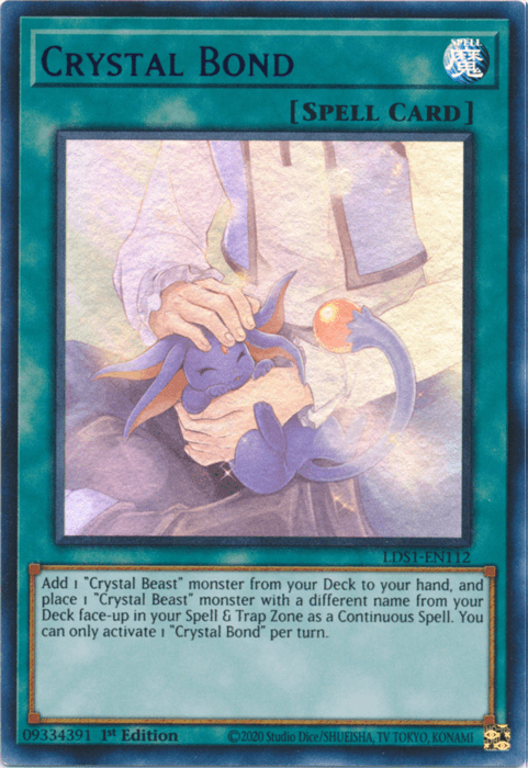 1st Edition, Legendary Duelists: Season 1, Normal Spell, Spell, Ultra Rare Crystal Bond (Blue) [LDS1-EN112] Ultra Rare - Trading Card World