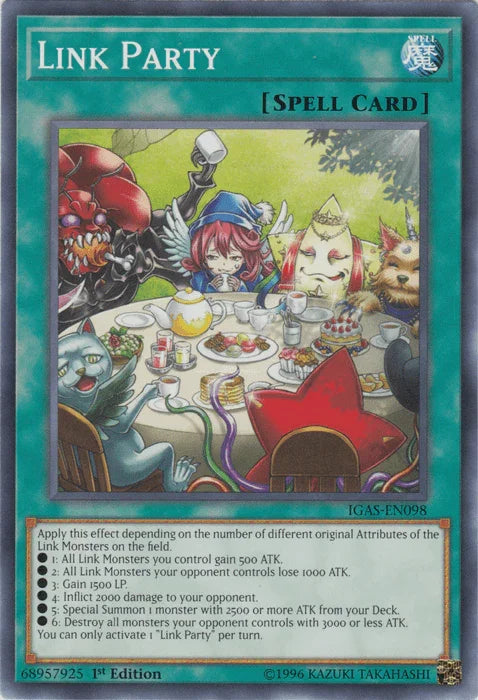 1st Edition, Common, Ignition Assault, Normal Spell, Spell, Unlimited Link Party [IGAS-EN098] Common - Trading Card World