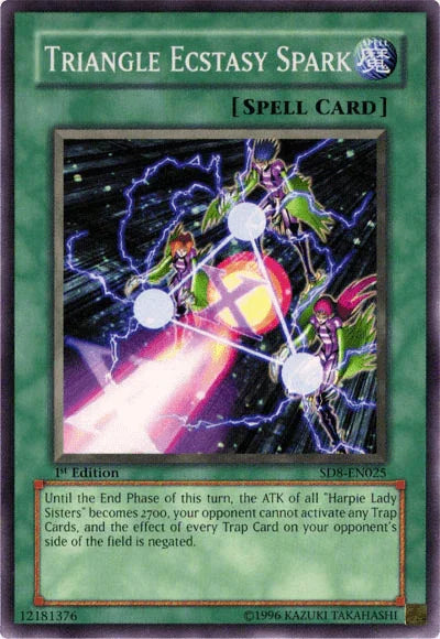 1st Edition, Common, Normal Spell, Spell, Structure Deck: Lord of the Storm, Unlimited Triangle Ecstasy Spark [SD8-EN025] Common - Trading Card World