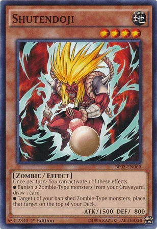 1st Edition, Battle Pack 3: Monster League, Common, Earth, Effect Monster, Zombie Shutendoji [BP03-EN069] Common - Trading Card World