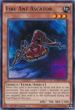 1st Edition, Earth, Insect, Legendary Collection 5D's, Rare, Tuner/Effect Monster Fire Ant Ascator [LC5D-EN224] Rare - Trading Card World