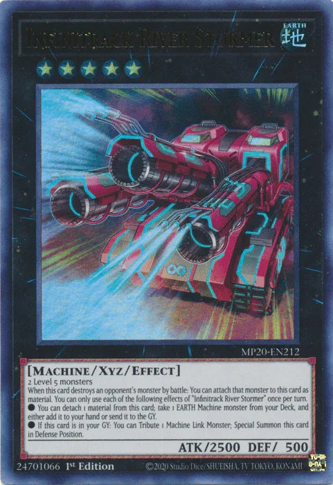 1st Edition, 2020 Tin of Lost Memories, Earth, Machine, Ultra Rare, Xyz/Effect Monster Infinitrack River Stormer [MP20-EN212] Ultra Rare - Trading Card World