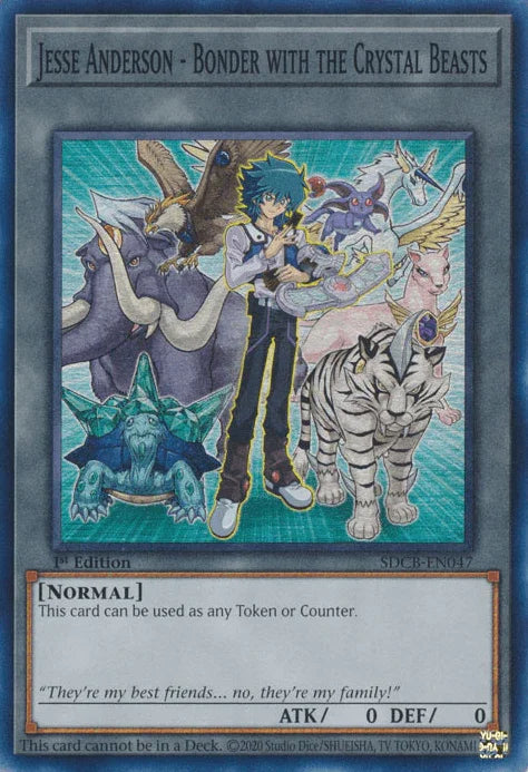 1st Edition, Counter, Structure Deck: Legend of the Crystal Beasts, Super Rare Jesse Anderson - Bonder with the Crystal Beasts [SDCB-EN047] Super Rare - Trading Card World