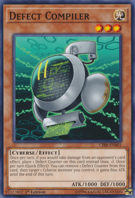 1st Edition, Circuit Break, Common, Cyberse, Effect Monster, Light, Unlimited Defect Compiler [CIBR-EN001] Common - Trading Card World