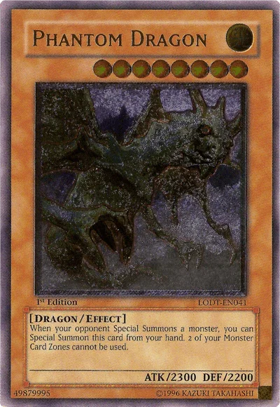 1st Edition, Dragon, Effect Monster, Light, Light of Destruction, Ultimate Rare, Unlimited Phantom Dragon [LODT-EN041] Ultimate Rare - Trading Card World