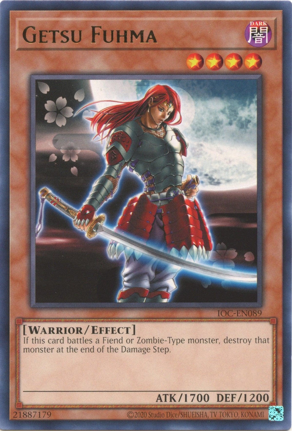 Dark, Effect Monster, Invasion of Chaos (25th Anniversary Edition), Rare, Unlimited, Warrior Getsu Fuhma (25th Anniversary) [IOC-EN089] Rare - Trading Card World