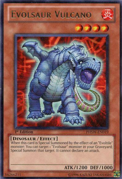 1st Edition, Dinosaur, Effect Monster, Fire, Photon Shockwave, Rare, Unlimited Evolsaur Vulcano [PHSW-EN019] Rare - Trading Card World