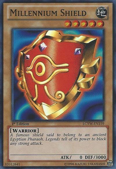 1st Edition, Earth, Legendary Collection 3: Yugi's World, Normal Monster, Super Rare, Unlimited, Warrior Millennium Shield [LCYW-EN159] Super Rare - Trading Card World