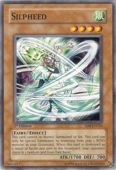 1st Edition, Common, Effect Monster, Fairy, Structure Deck: Lord of the Storm, Unlimited, Wind Silpheed [SD8-EN010] Common - Trading Card World
