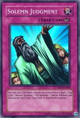 Counter Trap, Retro Pack 1, Super Rare, Trap, Unlimited Solemn Judgment [RP01-EN045] Super Rare - Trading Card World
