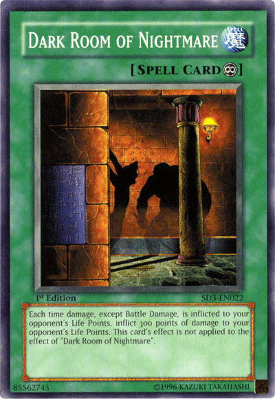 1st Edition, Common, Continuous Spell, Spell, Structure Deck: Blaze of Destruction Dark Room of Nightmare [SD3-EN022] Common - Trading Card World