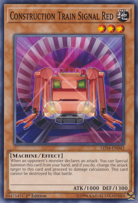 1st Edition, Common, Earth, Effect Monster, Legendary Duelists: Sisters of the Rose, Machine Construction Train Signal Red [LED4-EN043] Common - Trading Card World