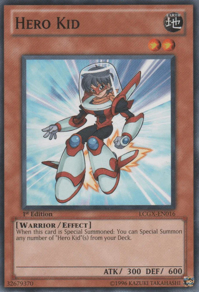 1st Edition, Common, Earth, Effect Monster, Legendary Collection 2, Unlimited, Warrior Hero Kid [LCGX-EN016] Common - Trading Card World