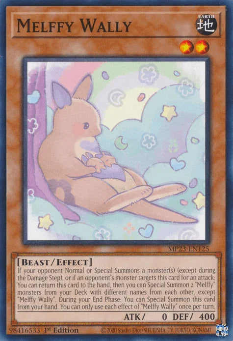 1st Edition, Beast, Common, Dueling Heroes Collectors Tin - Mega Pack (25th Anniversary Edition), Earth, Effect Monster Melffy Wally [MP23-EN125] Common - Trading Card World