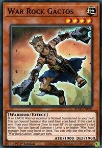 1st Edition, Blazing Vortex, Earth, Effect Monster, Super Rare, Warrior War Rock Gactos [BLVO-EN094] Super Rare - Trading Card World