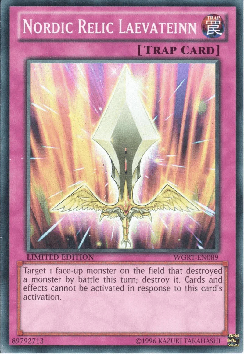 Battle Pack 2: War of the Giants Reinforcements, Limited, Normal Trap, Super Rare, Trap Nordic Relic Laevateinn [WGRT-EN089] Super Rare - Trading Card World