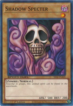 1st Edition, Common, Dark, Normal Monster, Speed Duel: Match of the Millennium, Zombie Shadow Specter [SS04-ENA09] Common - Trading Card World