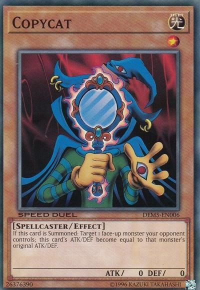 Common, Effect Monster, Light, Speed Duel Demo Deck, Spellcaster, Unlimited Copycat [DEM5-EN006] Common - Trading Card World