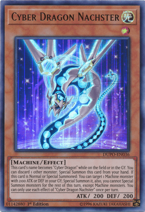 1st Edition, Duel Power, Effect Monster, Light, Machine, Ultra Rare, Unlimited Cyber Dragon Nachster [DUPO-EN036] Ultra Rare - Trading Card World