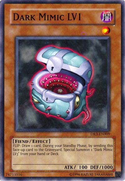 Common, Dark, Dark Revelation Volume 3, Effect Monster, Fiend, Unlimited Dark Mimic LV1 [DR3-EN009] Common - Trading Card World