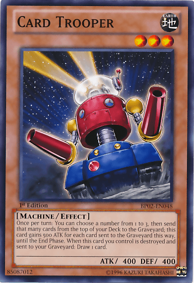 1st Edition, Battle Pack 2: War of the Giants, Earth, Effect Monster, Machine, Mosaic Rare, Unlimited Card Trooper [BP02-EN048] Mosaic Rare - Trading Card World