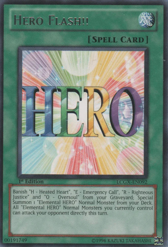 1st Edition, Legendary Collection 2, Normal Spell, Rare, Spell, Unlimited Hero Flash!! [LCGX-EN092] Rare - Trading Card World