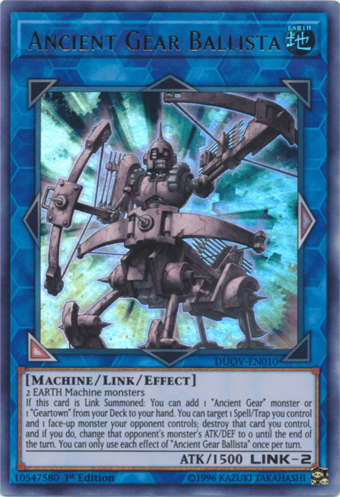 1st Edition, Duel Overload, Earth, Link/Effect Monster, Machine, Ultra Rare Ancient Gear Ballista [DUOV-EN010] Ultra Rare - Trading Card World