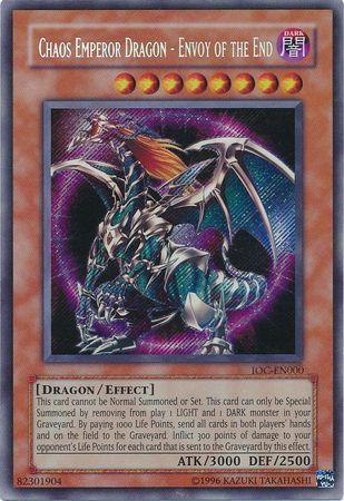 Dark, Dragon, Effect Monster, Invasion of Chaos, Secret Rare, Unlimited Chaos Emperor Dragon - Envoy of the End [IOC-EN000] Secret Rare - Trading Card World