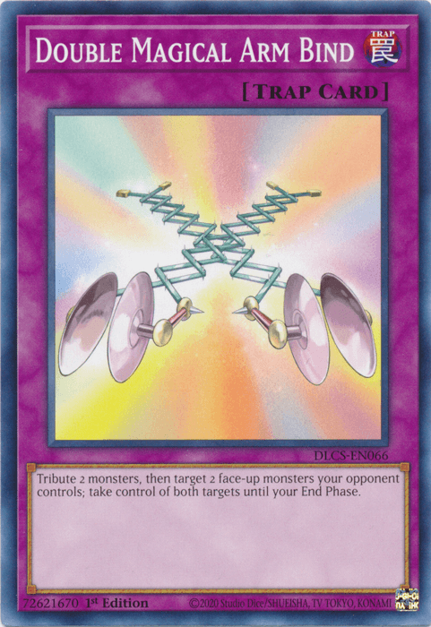 1st Edition, Common, Dragons of Legend: The Complete Series, Normal Trap, Trap Double Magical Arm Bind [DLCS-EN066] Common - Trading Card World