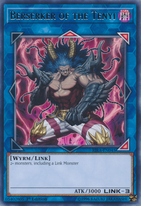 1st Edition, Dark, Link Monster, Rare, Rising Rampage, Unlimited, Wyrm Berserker of the Tenyi [RIRA-EN045] Rare - Trading Card World