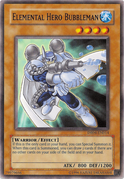 Common, Dark Revelation Volume 4, Effect Monster, Unlimited, Warrior, Water Elemental Hero Bubbleman [DR04-EN014] Common - Trading Card World