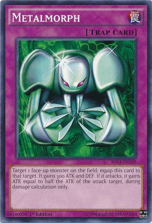 1st Edition, Battle Pack 3: Monster League, Common, Normal Trap, Trap Metalmorph [BP03-EN189] Common - Trading Card World