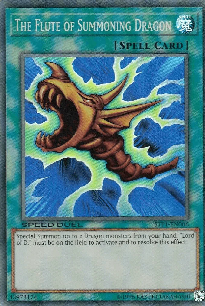 Normal Spell, Speed Duel: Tournament Pack 1, Spell, Super Rare, Unlimited The Flute of Summoning Dragon [STP1-EN006] Super Rare - Trading Card World