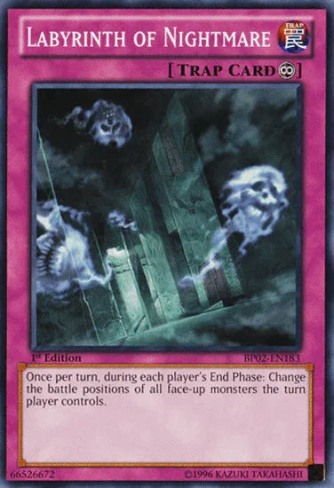 1st Edition, Battle Pack 2: War of the Giants, Common, Continuous Trap, Trap, Unlimited Labyrinth of Nightmare [BP02-EN183] Common - Trading Card World