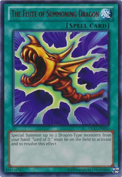 Duelist League Promo, Normal Spell, Rare, Spell, Unlimited The Flute of Summoning Dragon (Green) [DL17-EN013] Rare - Trading Card World