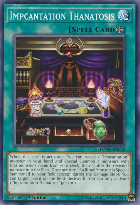 1st Edition, Common, Dark Neostorm, Field Spell, Spell, Unlimited Impcantation Thanatosis [DANE-EN062] Common - Trading Card World