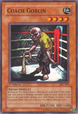 1st Edition, Common, Earth, Effect Monster, Fiend, Invasion of Chaos, Unlimited Coach Goblin [IOC-015] Common - Trading Card World