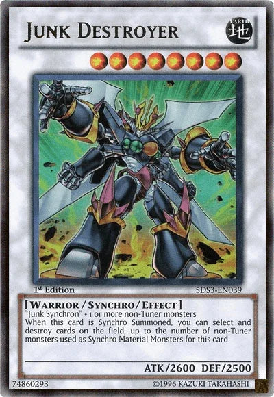 1st Edition, Earth, Starter Deck: Duelist Toolbox, Synchro/Effect Monster, Ultra Rare, Warrior Junk Destroyer [5DS3-EN039] Ultra Rare - Trading Card World