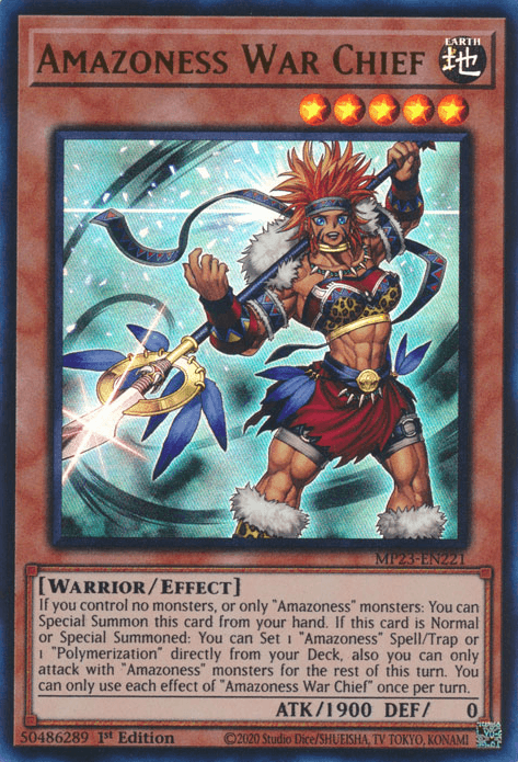 1st Edition, Dueling Heroes Collectors Tin - Mega Pack (25th Anniversary Edition), Earth, Effect Monster, Ultra Rare, Warrior Amazoness War Chief [MP23-EN221] Ultra Rare - Trading Card World