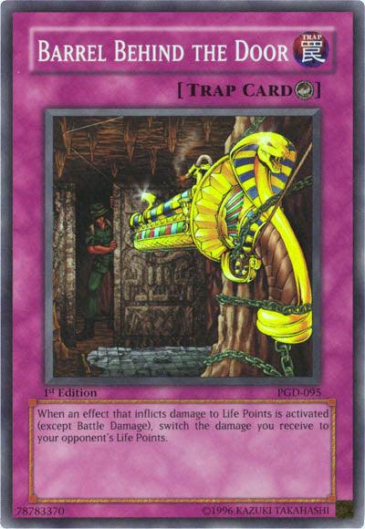 1st Edition, Counter Trap, Pharaonic Guardian, Super Rare, Trap, Unlimited Barrel Behind the Door [PGD-095] Super Rare - Trading Card World