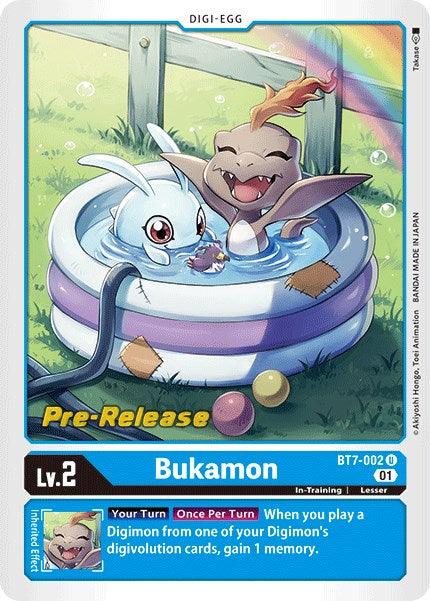 Blue, BT7-002, Digi-Egg, In-Training, Lesser, Next Adventure Pre-Release Cards, Uncommon Bukamon [BT7-002] [Next Adventure Pre-Release Cards] - Trading Card World