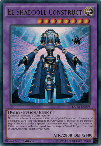 1st Edition, Duelist Alliance, Fairy, Fusion/Effect Monster, Light, Ultra Rare, Unlimited El Shaddoll Construct [DUEA-EN049] Ultra Rare - Trading Card World