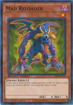 1st Edition, Common, Dark, Effect Monster, Fiend, Speed Duel: Twisted Nightmares Mad Reloader [SS05-ENA20] Common - Trading Card World